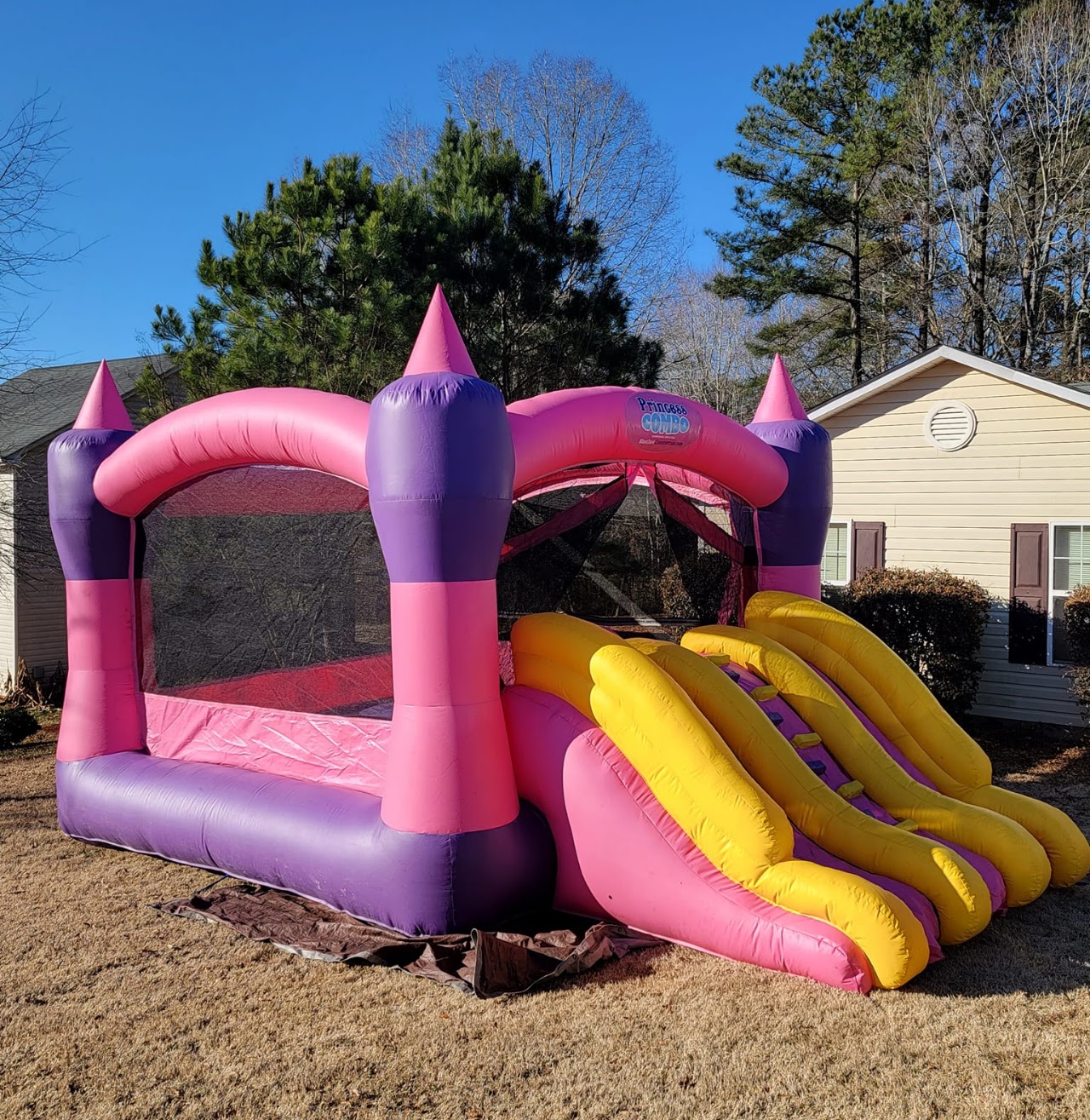 Pink and purple jumper slide combo