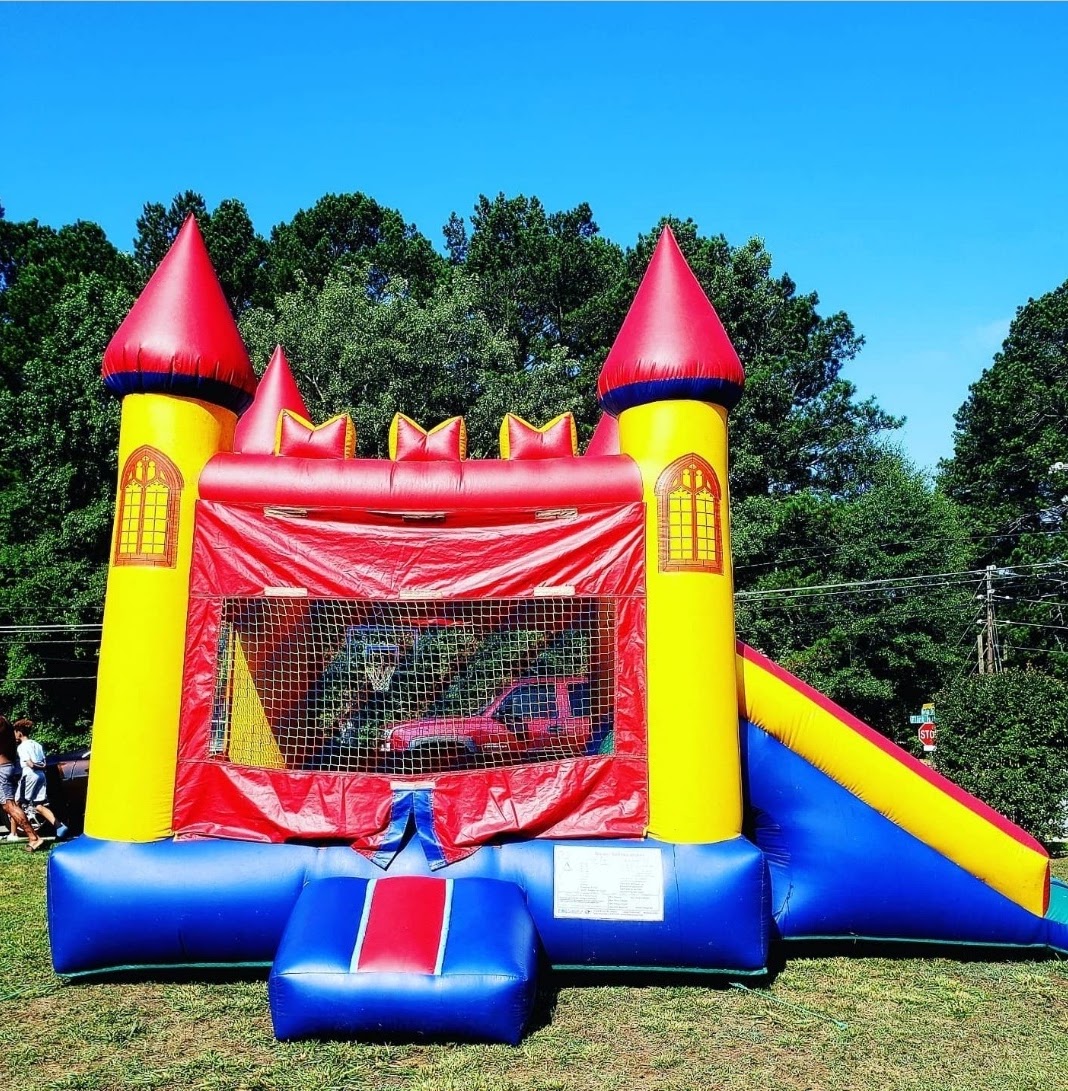 Red and yellow jumper slide combo