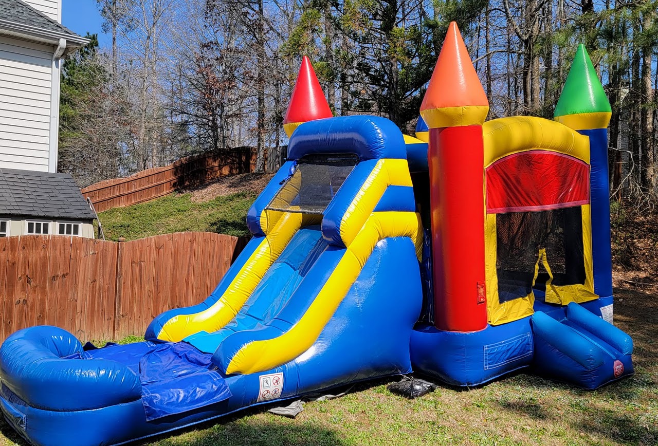 Water slide and jumper combo